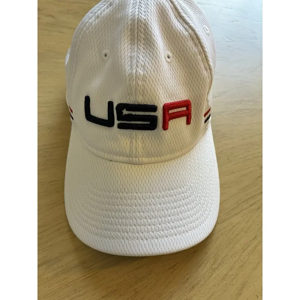 USA HAT Ryder Cup Practice Rounds New Era 9TWENTY White golf hat Women’s America